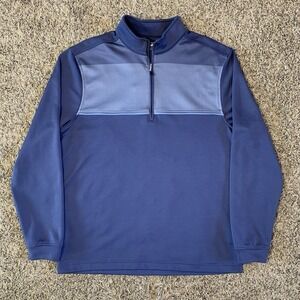Bolle Golf Shirt Mens Medium Blue Long Sleeve 1/4 Zip Thermal Performance
